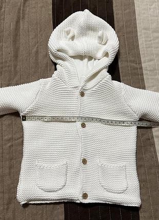 Кофта с ушками,кардиган теплий,george,осінь,тепла зима,74р,як нова!