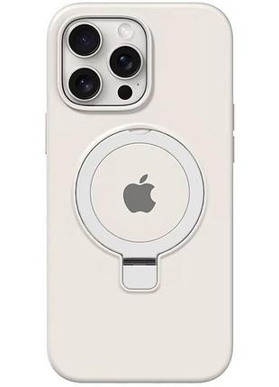 Чехол silicone case full protective with ring для apple iphone 12 pro / 12 (6.1") white