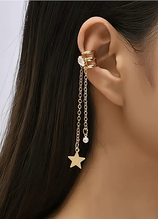 Каф без проколювання. сережки каф на вухо моносережки.