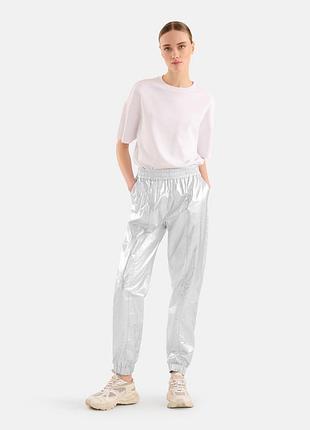 Штани срібні металік диско неонова вечірка карнавал 90х