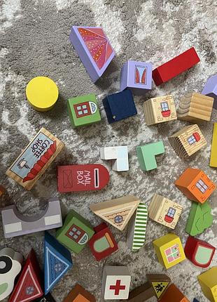 Деревʼяний деревяний конструктор місто містечко 3