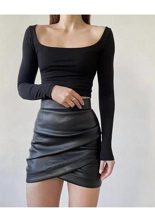 Шкіряна міні спідниця tim caden