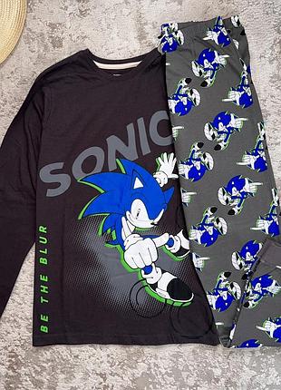 Піжама котонова sonic 100% котон розмір: 12-13 років, 158 см.