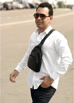 Чорна сумка через плече brooklyn