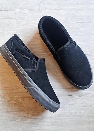 Vans замшевые слипоны с мехом (40-40.5) (26 см стелька)
