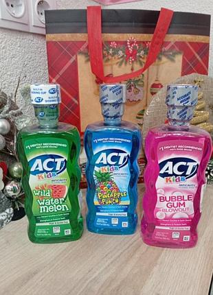 Дитячий ополіскувач для рота act kids anticavity fluoride rinse