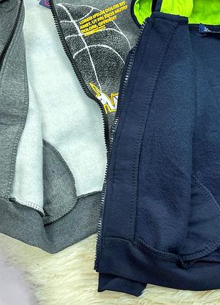 Кофта best player на флісі, сіра та синя 3