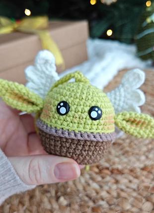 Іграшка янгол бейбі йода, грогу, брелок (підвіска у авто), подарунок військовому