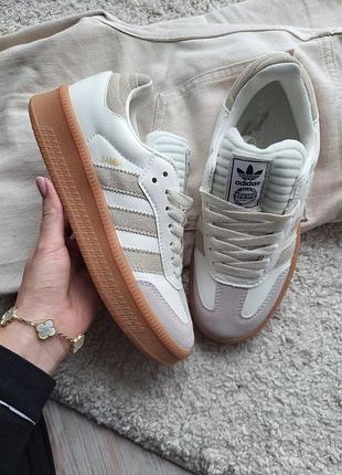 Кроссовки adidas samba beige