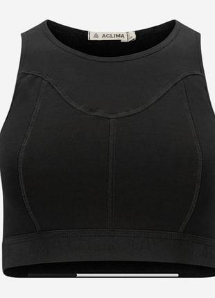 Жіночий спортивний бюстгальтер топ aclima fleecewool merino top w's jet black