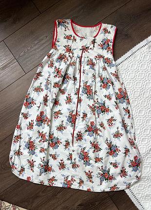 Котоновий бавовняний літній спальний дитячий мішок для дівчинки 6-9 міс з червоними квітами на замочку тонкий дитячий спальник 6-12 міс