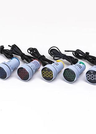 Измеритель температуры ad101-22tm круглый 22мм -20 - +199°c ac50~380v red / white / blue / green / yellow