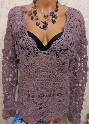 Кофта ажурна мохер,шерсть  італія