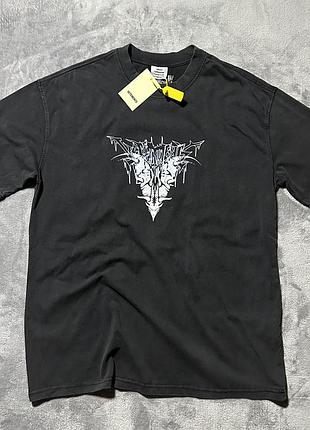 Футболка vetements black bone 'v' regular s m l