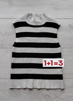 1+1=3 🎁 вязаная жилетка в полоску