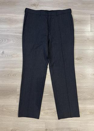 Вінтажні штани брюки темно сірі hugo boss 54 вовняні