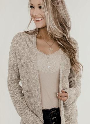 Меланжевый кардиган hollister