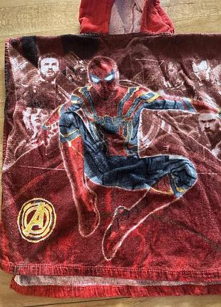 Рушник халат пончо для басейну на хлопчика 2-4-6 років