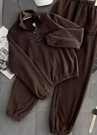 Костюм женский двухсторонний флис кофта и штаны 42-46 48-52