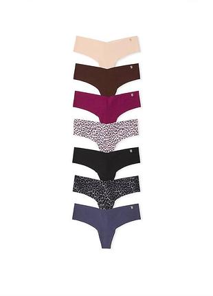 Набір трусиків жіночих 7-pack no-show thong panties victoria’s secret оригінал