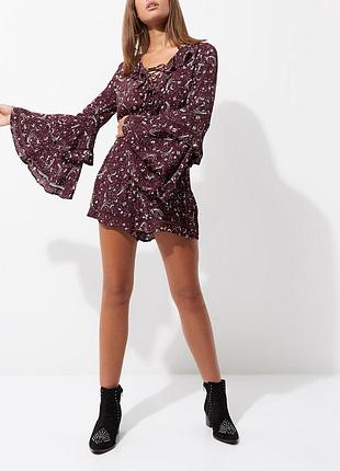 Романтичный вискозный ромпер/ m- l/ brend river island