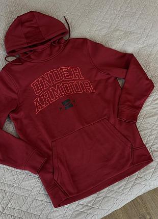 Чоловіча червона флісова кофта худі under armour
