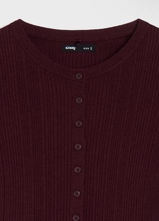 Кардиган винного кольору від sinsay