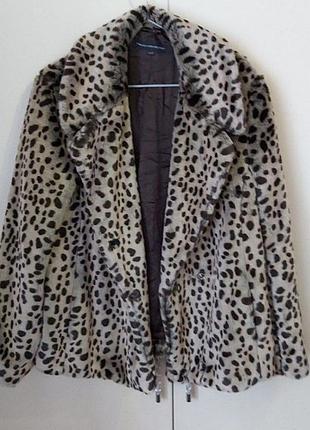 Теплый, легкий короткий полушубок эко мех, м-l, 48-50