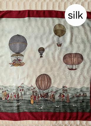 Шелковый платок платок шарф шелк шариковый воздушный