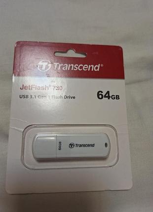 Флеш память usb transcend jetflash 730 64gb usb 3.1