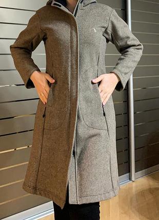 Шерстяне пальто спортивне