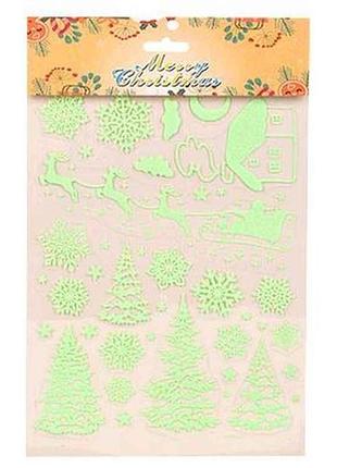 Наклейки для окон 16*25см christmas r33929/5 тм stenson