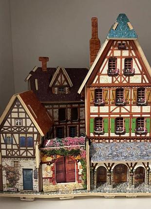 3 д будиночок із фанери з красивим малюнком фасаду!