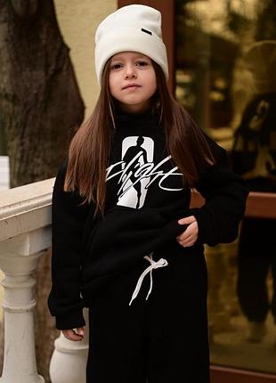 Детский турецкий теплый костюм оверсайс для девочек и мальчиков, хорошее качество, пенье