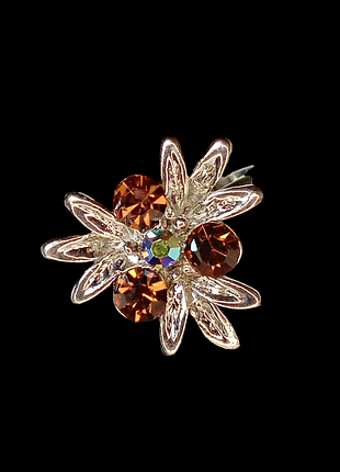 Колечко нежное с чайными камешками (биж-рия).