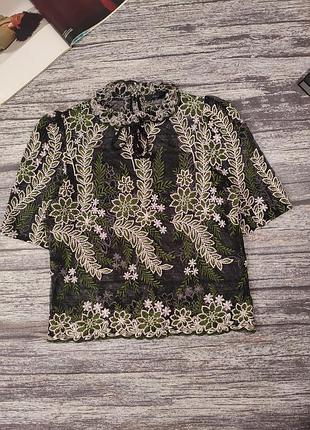 Блуза сіточка з вишивкою