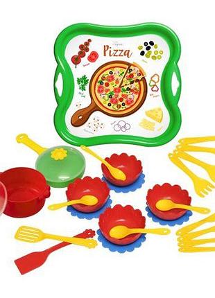 Дитячий набір столового посуду tigres піца на підносі