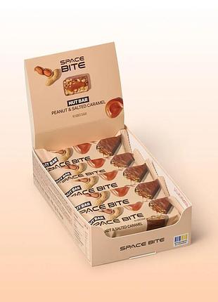 Батончик spacefood space bite nut bar, 10*40 грамів, арахіс та солона каремель