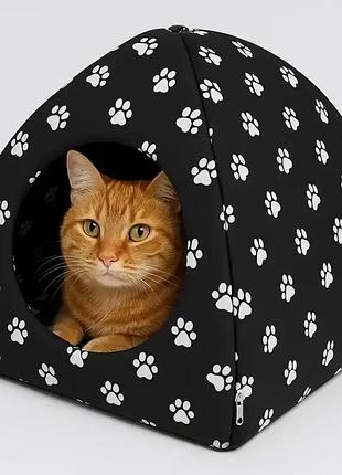 Мягкий домик для собак и кошек yu227 компактный складной pet hut white 35 см × 40 см