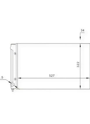 Радиатор охлаждения двигателя volkswagen golf i, ii, jetta i, ii, passat (1976-1993) hart