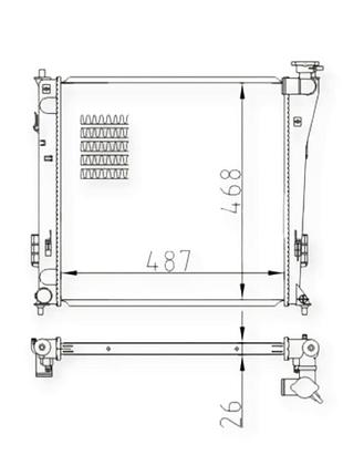Радіатор охолодження двигуна hyundai i40 1.7crdi (2011-) hart