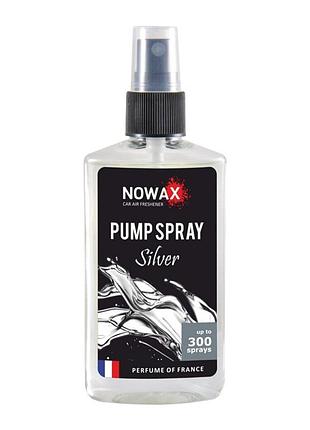 Ароматизатор nowax pump spray silver 75ml для автомобиля и дома освежитель воздуха жидкий спрей dm-11