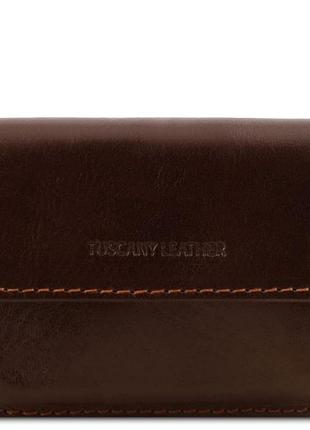 Эксклюзивный кожаный футляр для визиток tuscany tl141378 (темно-коричневый)