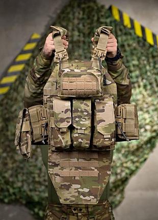 Плитоноска в сборе с подсумками и напашником generation 4