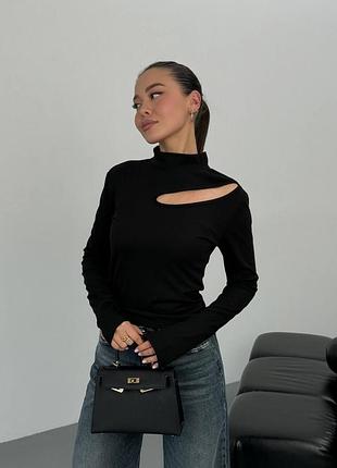 Кофта лонгслив женский однотонный 7