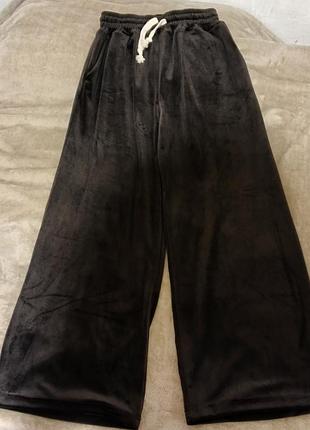 Штани велюрові палаццо