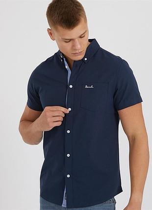 Мужская рубашка с коротким рукавом Оксфорд