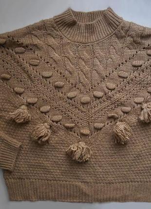 Свитер светр с кисточками манго 6