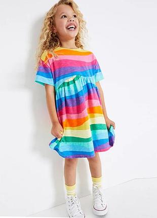 Радужное летнее платье на девочку next 10 лет