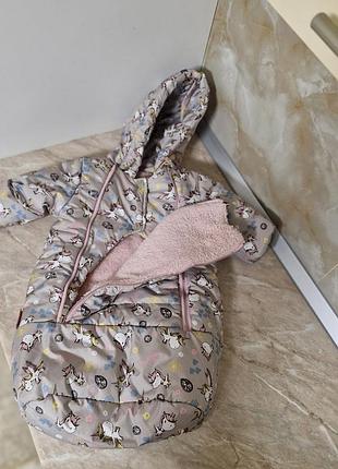 Теплый мешок на 0-6 месяцев